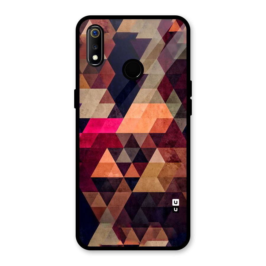 Abstract Beauty Triangles Glass Back Case for Realme 3i