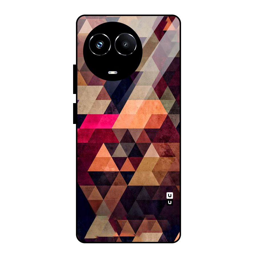 Abstract Beauty Triangles Glass Back Case for Realme Narzo 60X