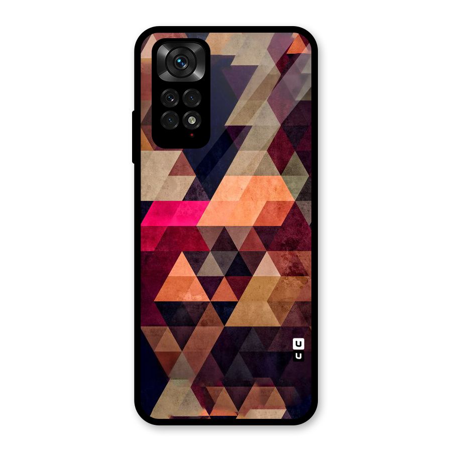 Abstract Beauty Triangles Glass Back Case for Redmi Note 11S