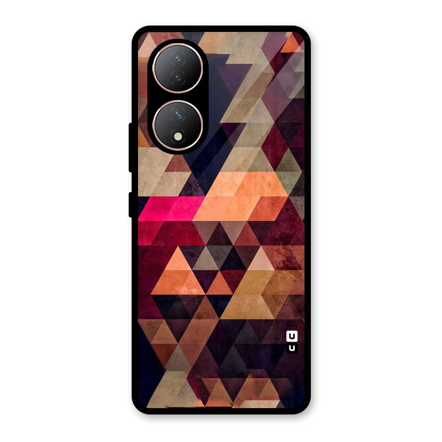 Abstract Beauty Triangles Glass Back Case for Vivo Y100A