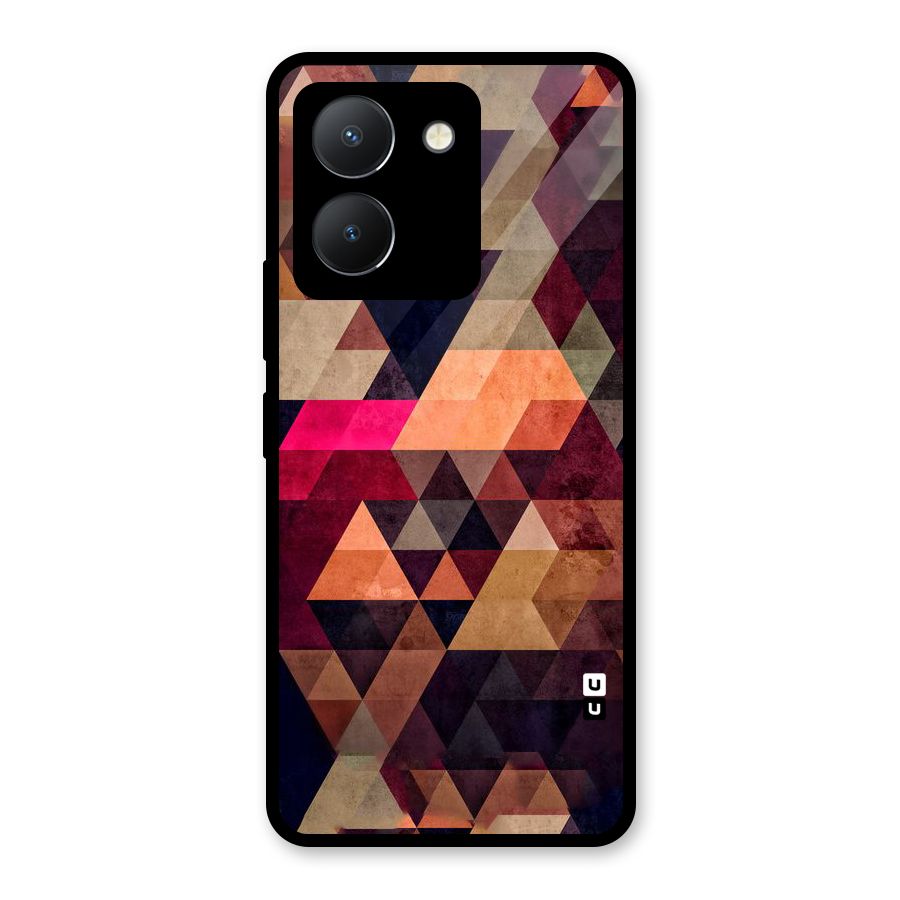 Abstract Beauty Triangles Glass Back Case for Vivo Y36