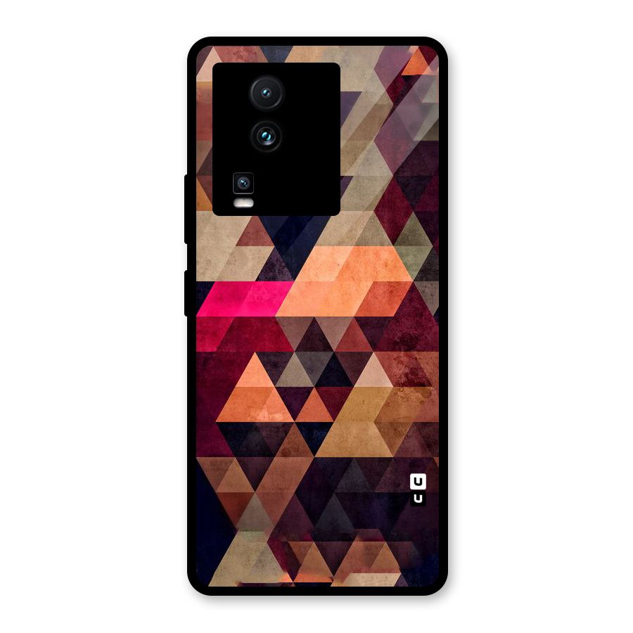Abstract Beauty Triangles Glass Back Case for Vivo iQOO Neo 7 Pro