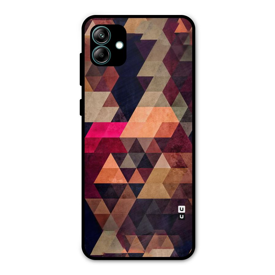 Abstract Beauty Triangles Metal Back Case for Galaxy A04