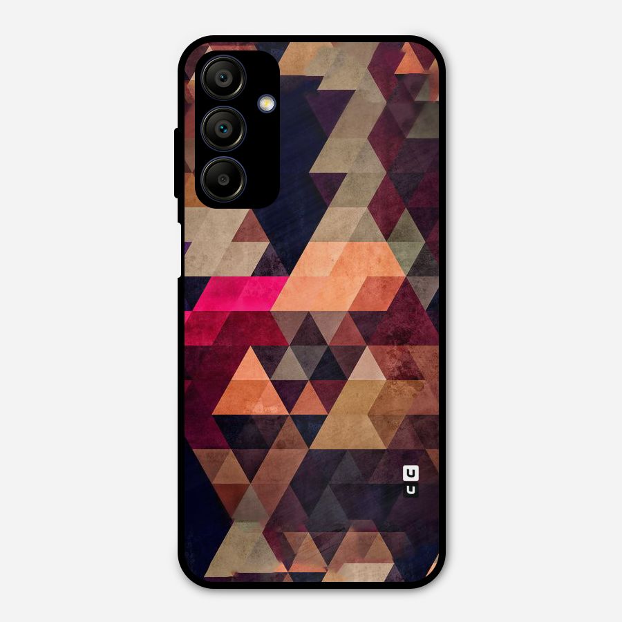 Abstract Beauty Triangles Metal Back Case for Galaxy A15 5G
