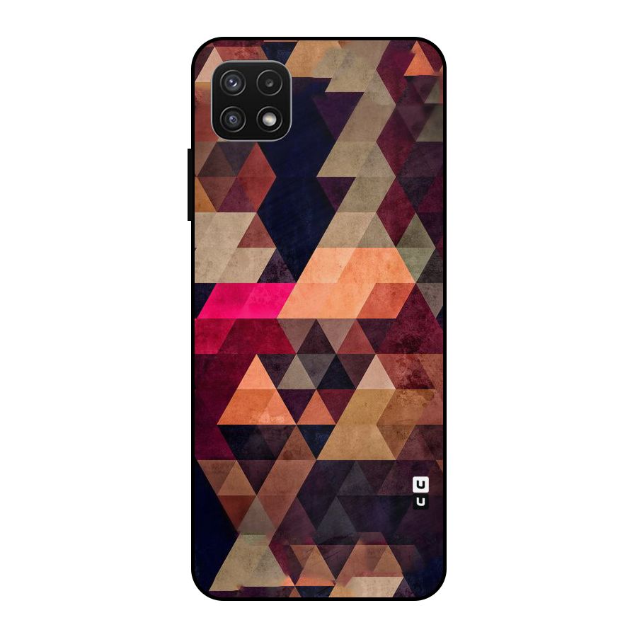 Abstract Beauty Triangles Metal Back Case for Galaxy A22 5G