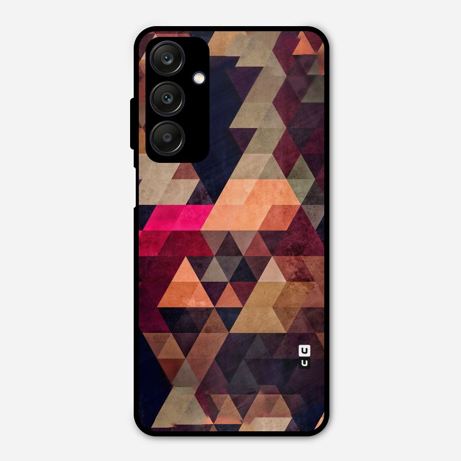 Abstract Beauty Triangles Metal Back Case for Galaxy A25 5G