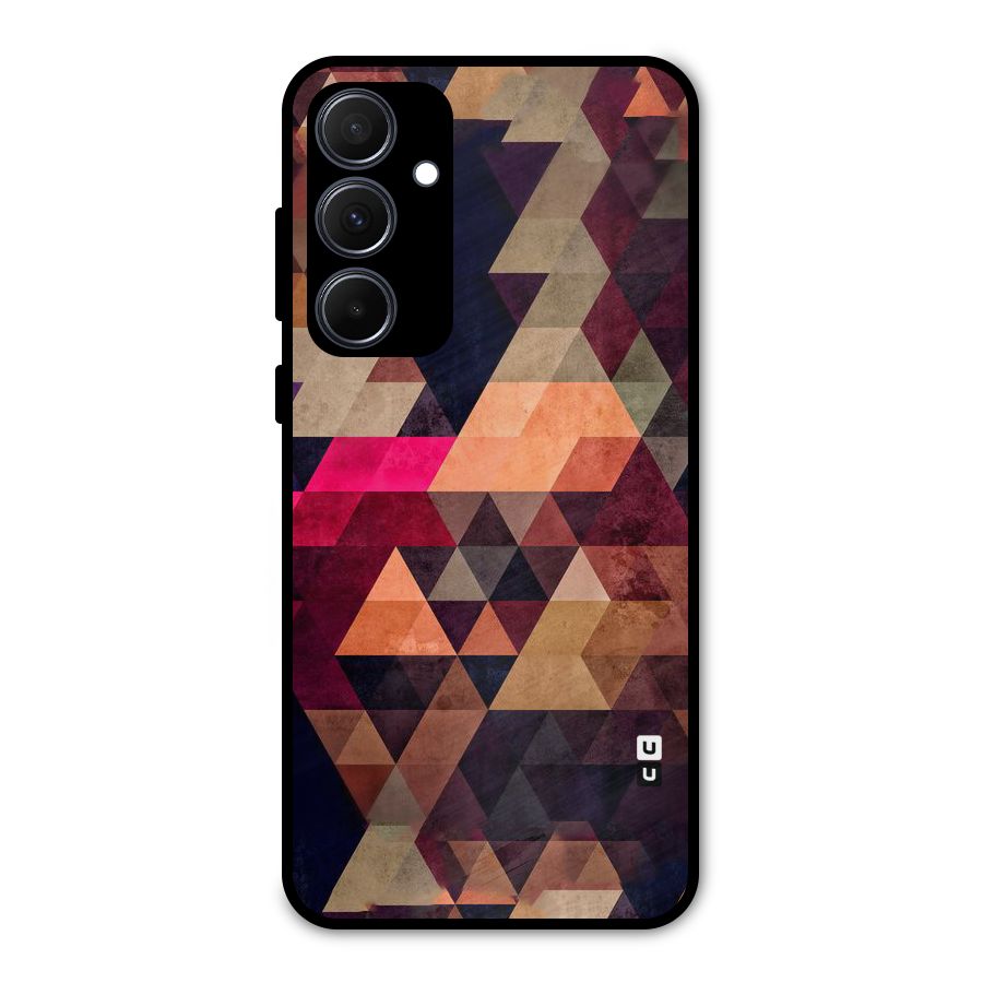 Abstract Beauty Triangles Metal Back Case for Galaxy A35