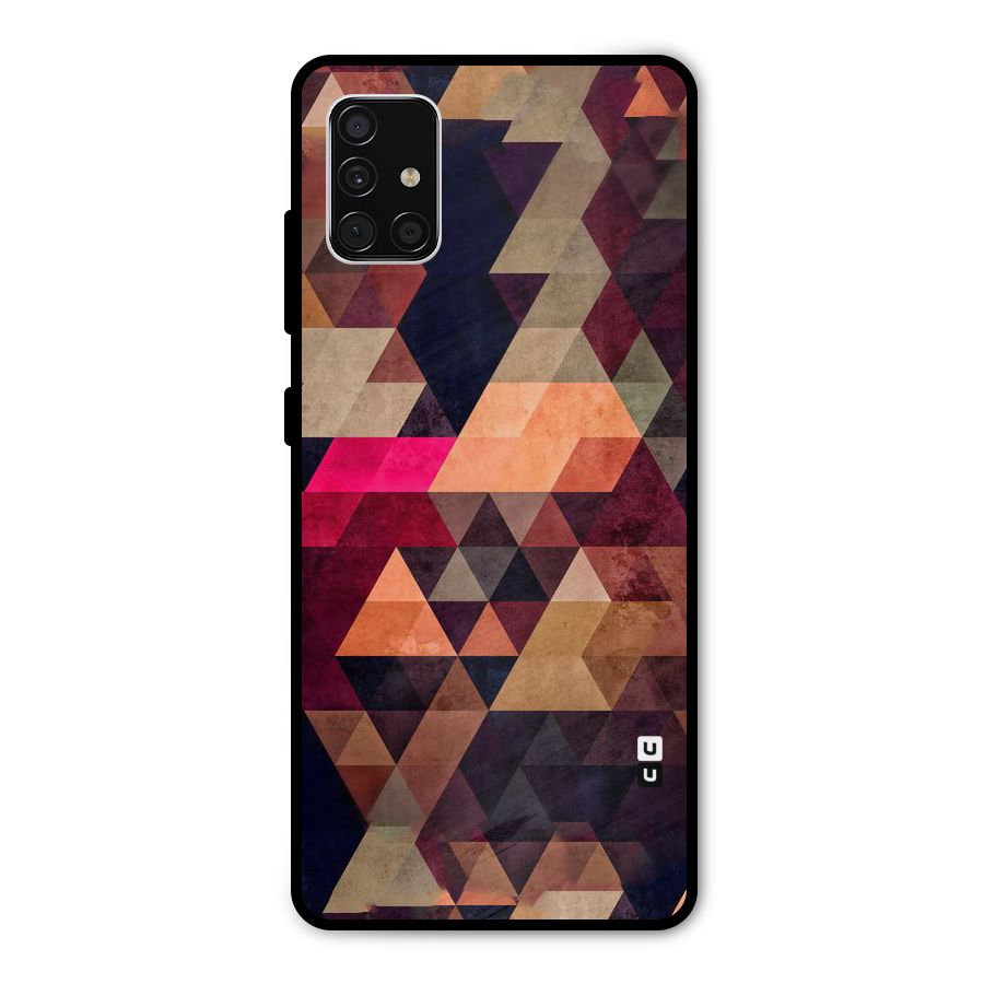 Abstract Beauty Triangles Metal Back Case for Galaxy A51