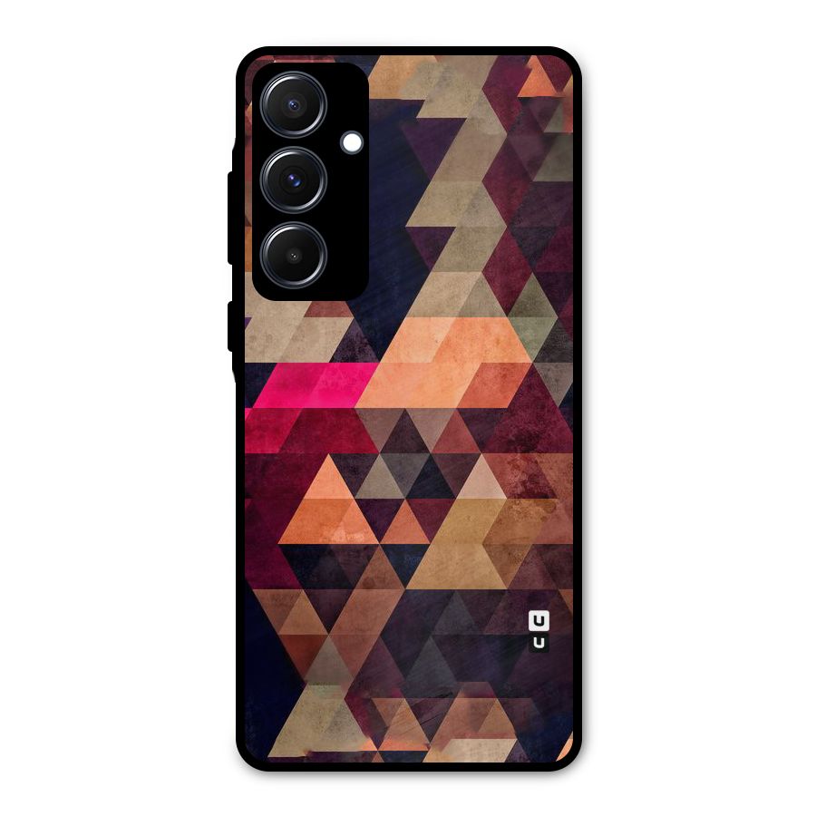 Abstract Beauty Triangles Metal Back Case for Galaxy A55