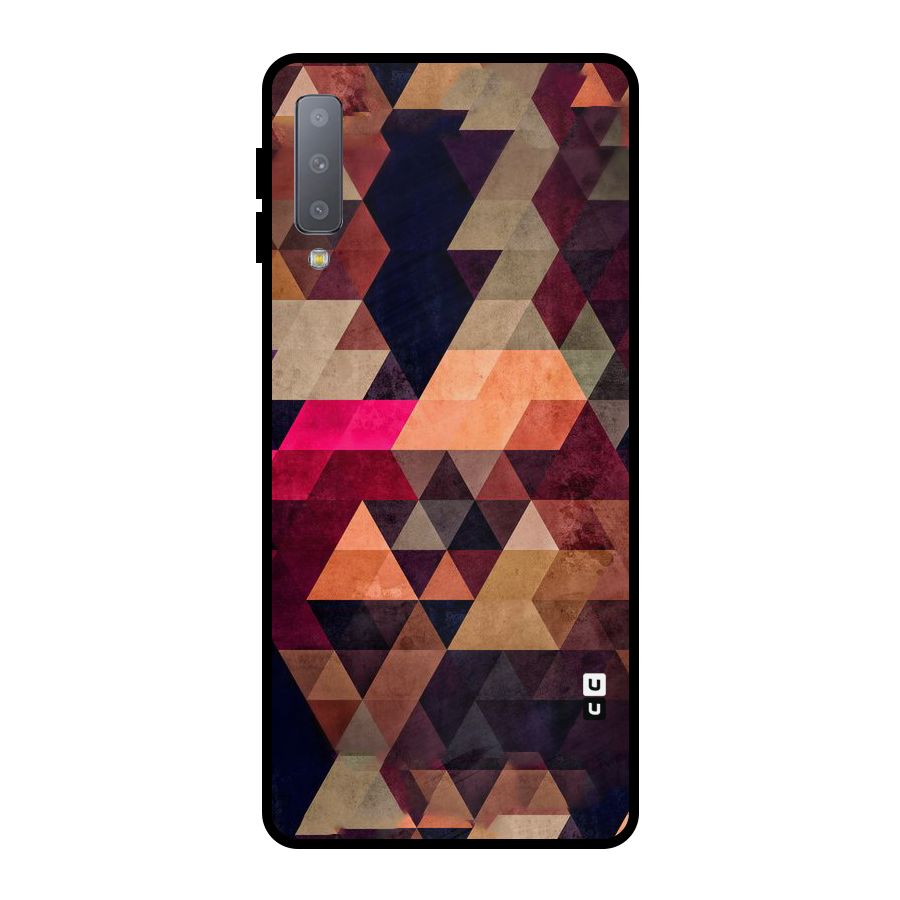 Abstract Beauty Triangles Metal Back Case for Galaxy A7 (2018)