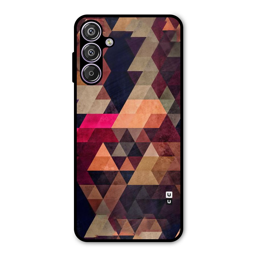 Abstract Beauty Triangles Metal Back Case for Galaxy M15