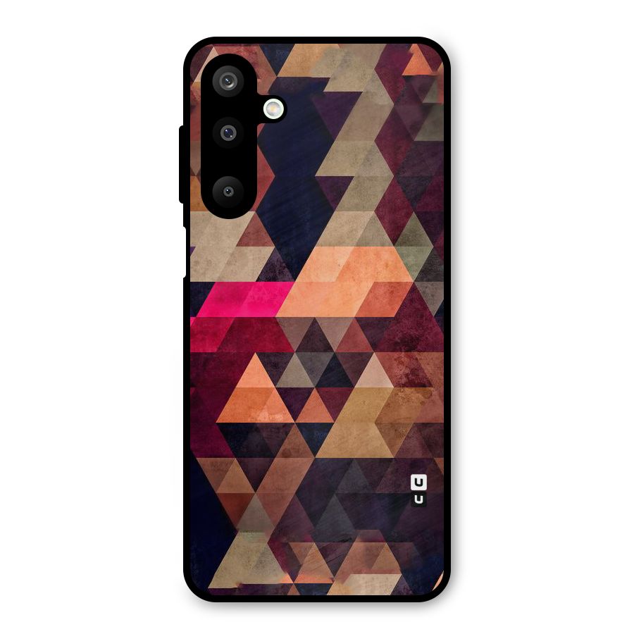 Abstract Beauty Triangles Metal Back Case for Galaxy M16
