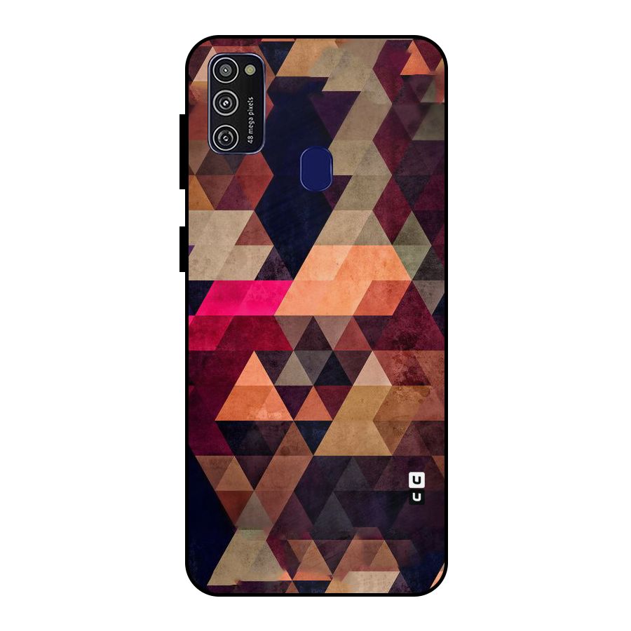 Abstract Beauty Triangles Metal Back Case for Galaxy M21