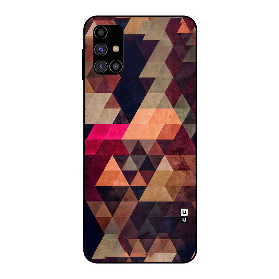 Abstract Beauty Triangles Metal Back Case for Galaxy M31s