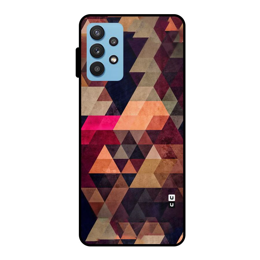 Abstract Beauty Triangles Metal Back Case for Galaxy M32 5G