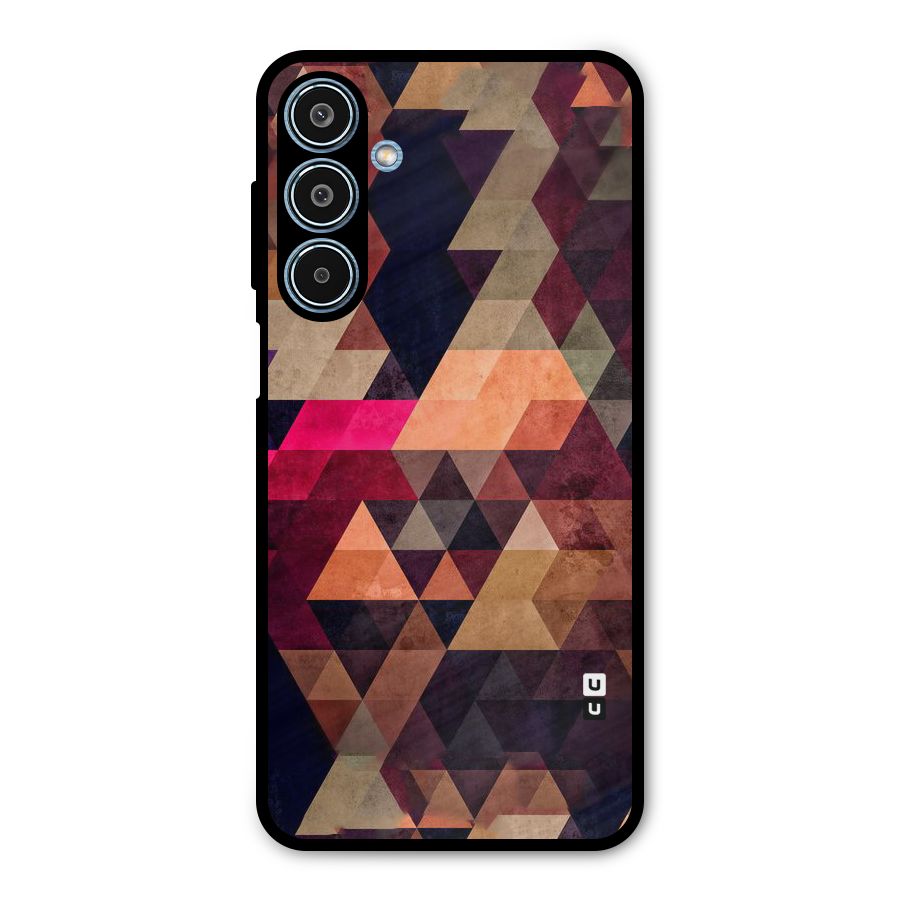 Abstract Beauty Triangles Metal Back Case for Galaxy M35