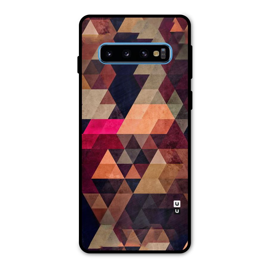 Abstract Beauty Triangles Metal Back Case for Galaxy S10