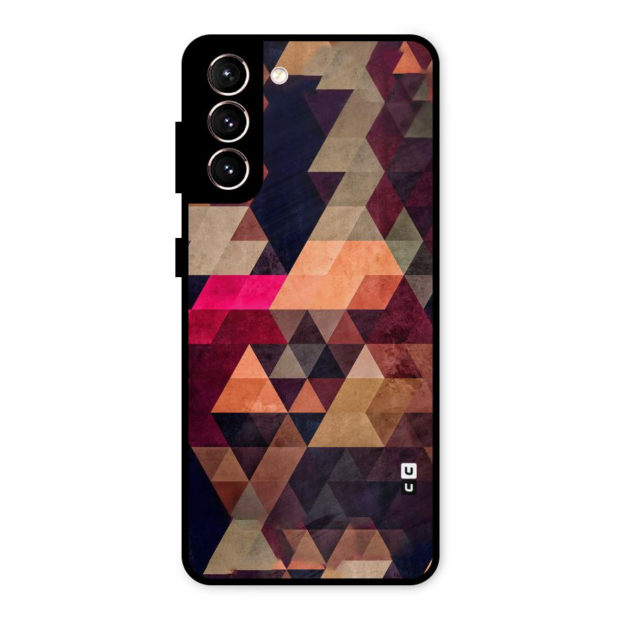 Abstract Beauty Triangles Metal Back Case for Galaxy S21 5G