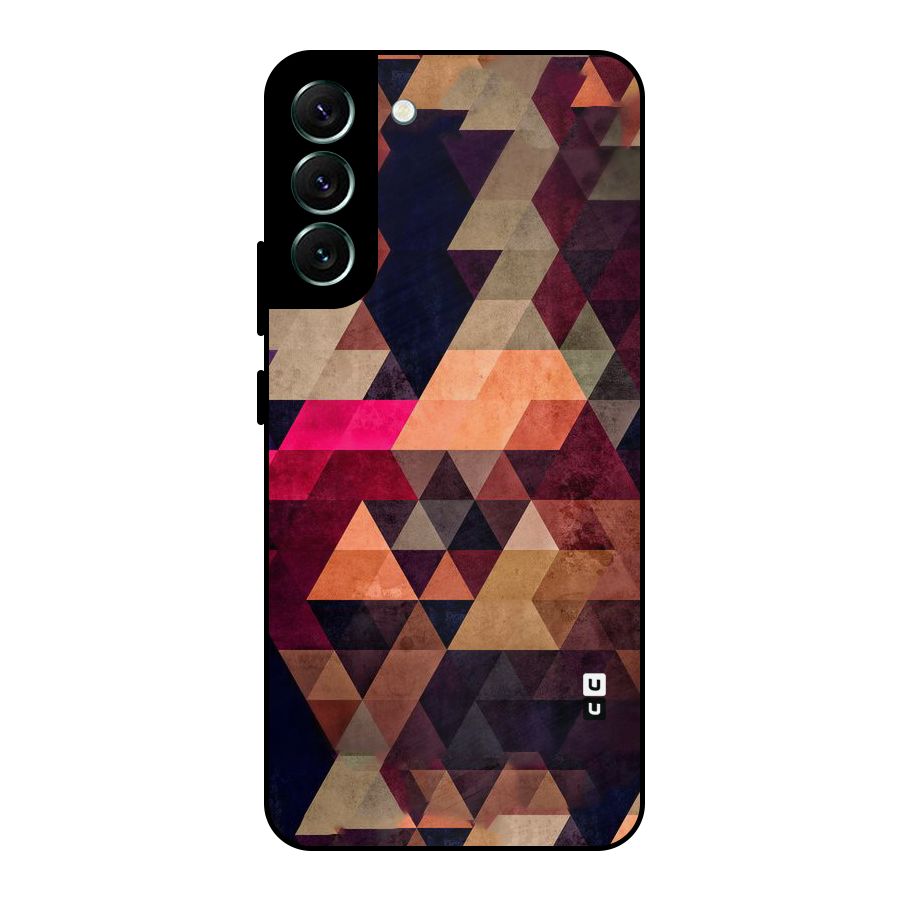 Abstract Beauty Triangles Metal Back Case for Galaxy S22 Plus 5G