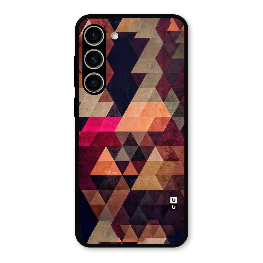 Abstract Beauty Triangles Metal Back Case for Galaxy S23 Plus