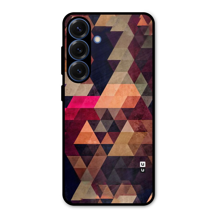 Abstract Beauty Triangles Metal Back Case for Galaxy S25