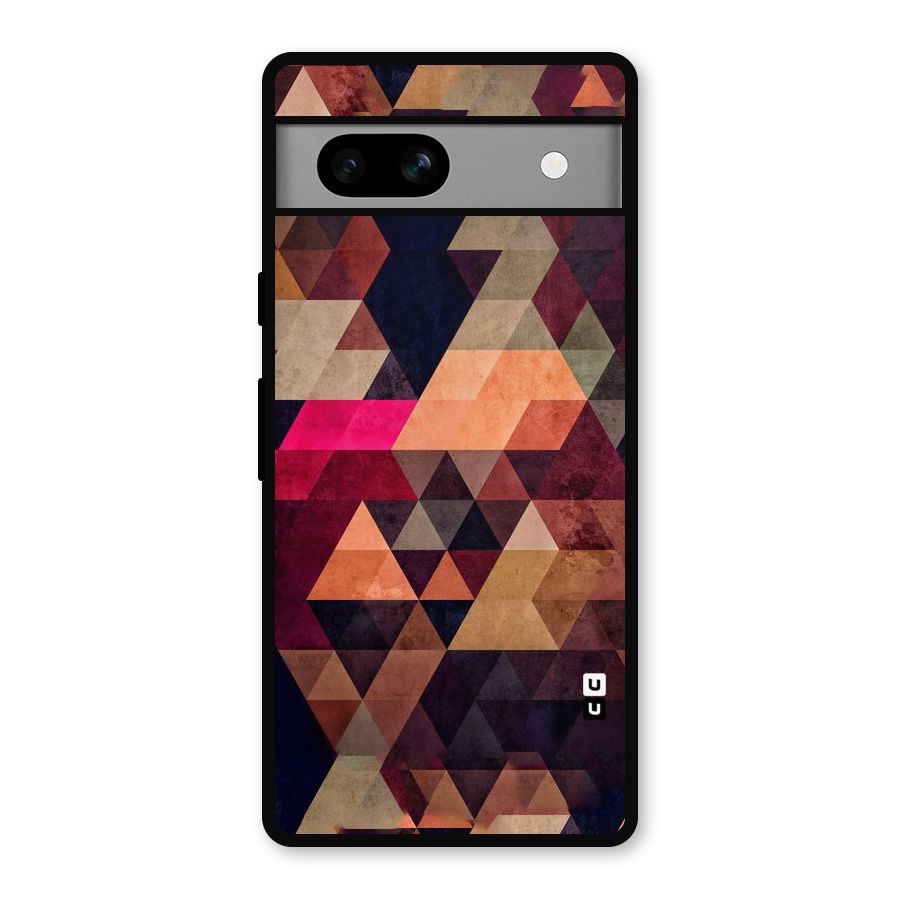Abstract Beauty Triangles Metal Back Case for Google Pixel 7a