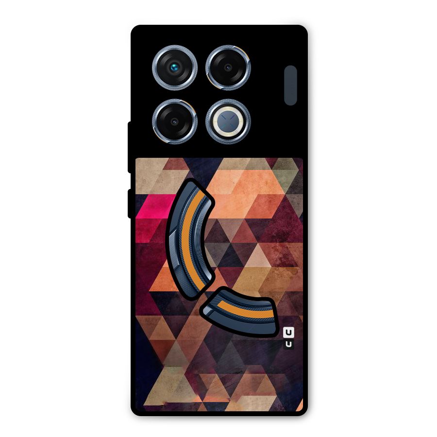 Abstract Beauty Triangles Metal Back Case for Infinix GT 20 Pro