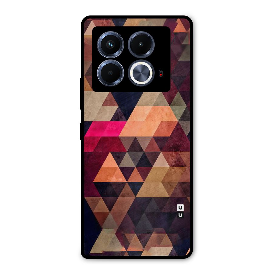 Abstract Beauty Triangles Metal Back Case for Infinix Note 40 5G