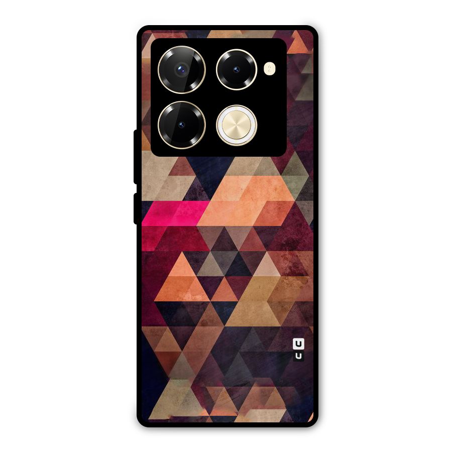 Abstract Beauty Triangles Metal Back Case for Infinix Note 40 Pro Plus