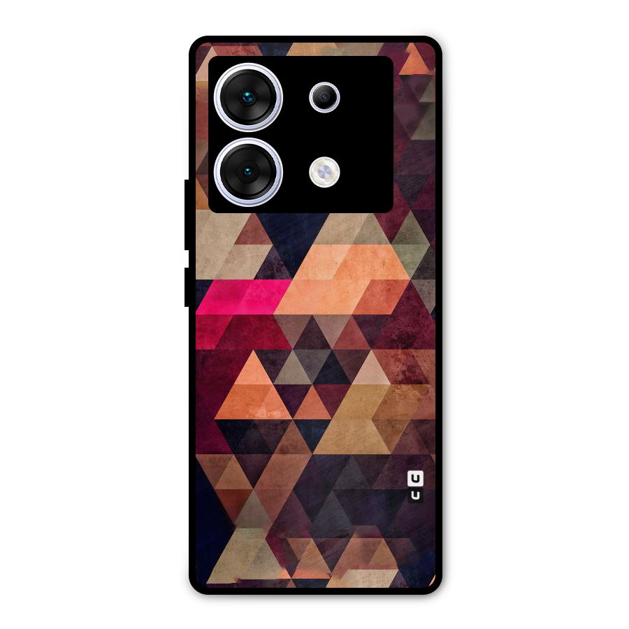 Abstract Beauty Triangles Metal Back Case for Infinix Zero 30 5G