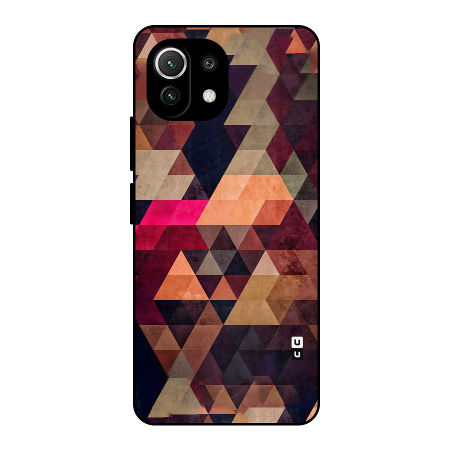 Abstract Beauty Triangles Metal Back Case for Mi 11 Lite NE 5G