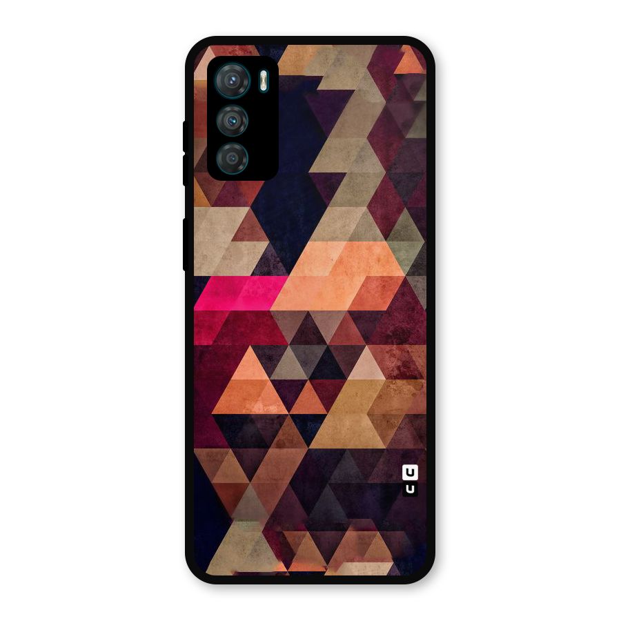 Abstract Beauty Triangles Metal Back Case for Moto G42