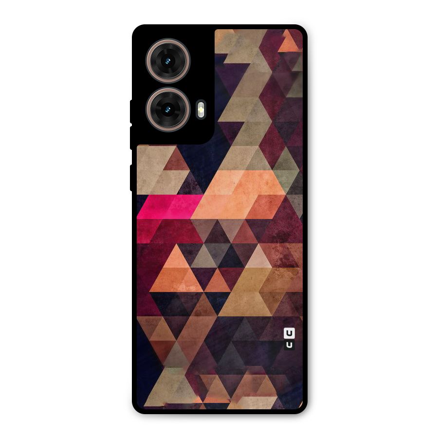 Abstract Beauty Triangles Metal Back Case for Moto G85