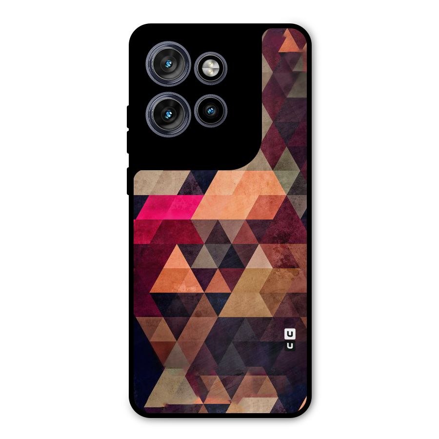 Abstract Beauty Triangles Metal Back Case for Motorola Edge 50 Neo