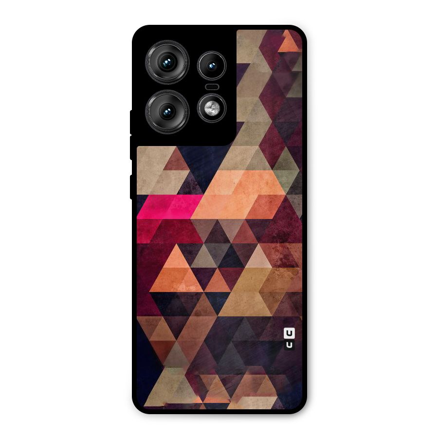 Abstract Beauty Triangles Metal Back Case for Motorola Edge 50 Pro