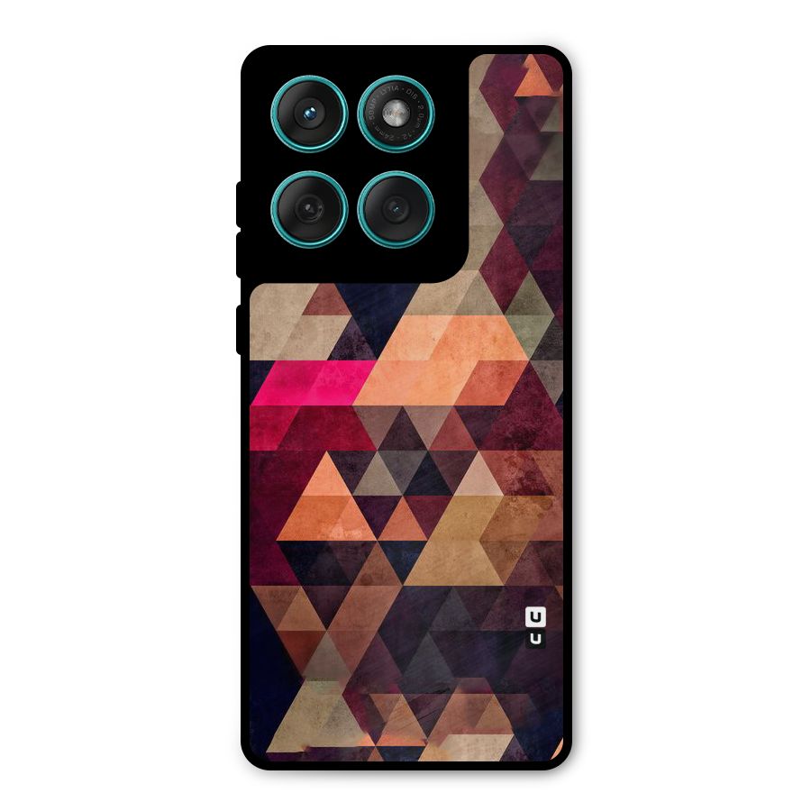 Abstract Beauty Triangles Metal Back Case for Motorola Edge 60 Fusion