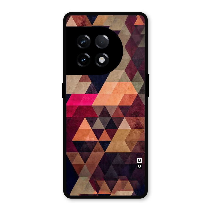 Abstract Beauty Triangles Metal Back Case for OnePlus 11R