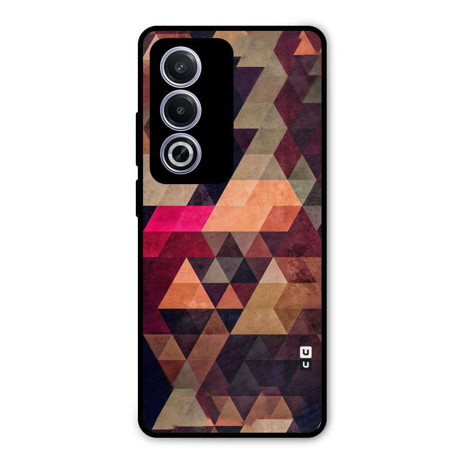 Abstract Beauty Triangles Metal Back Case for Oppo A3 Pro