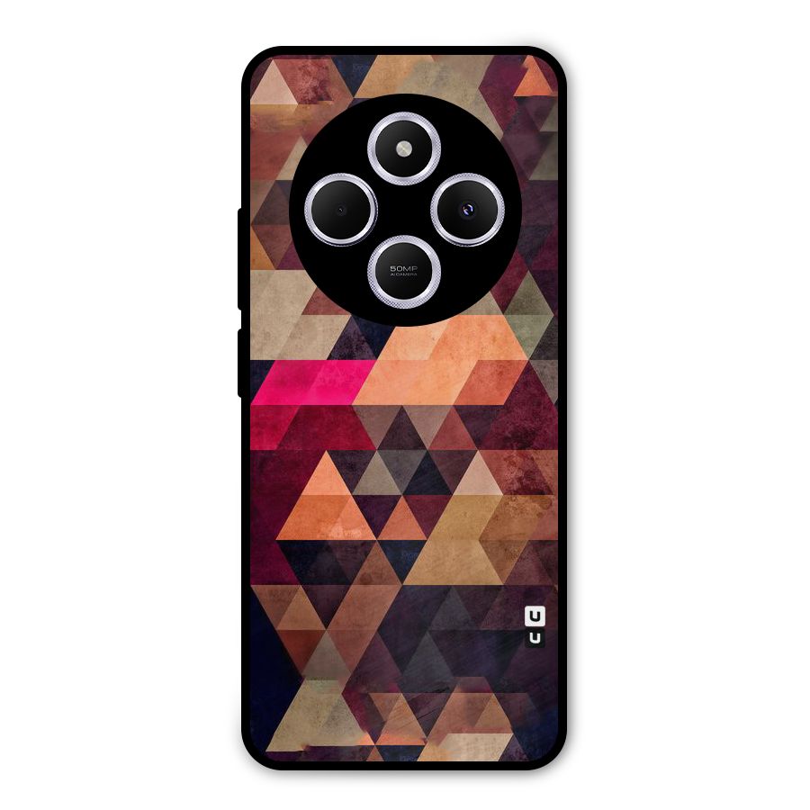 Abstract Beauty Triangles Metal Back Case for Poco C75 5G