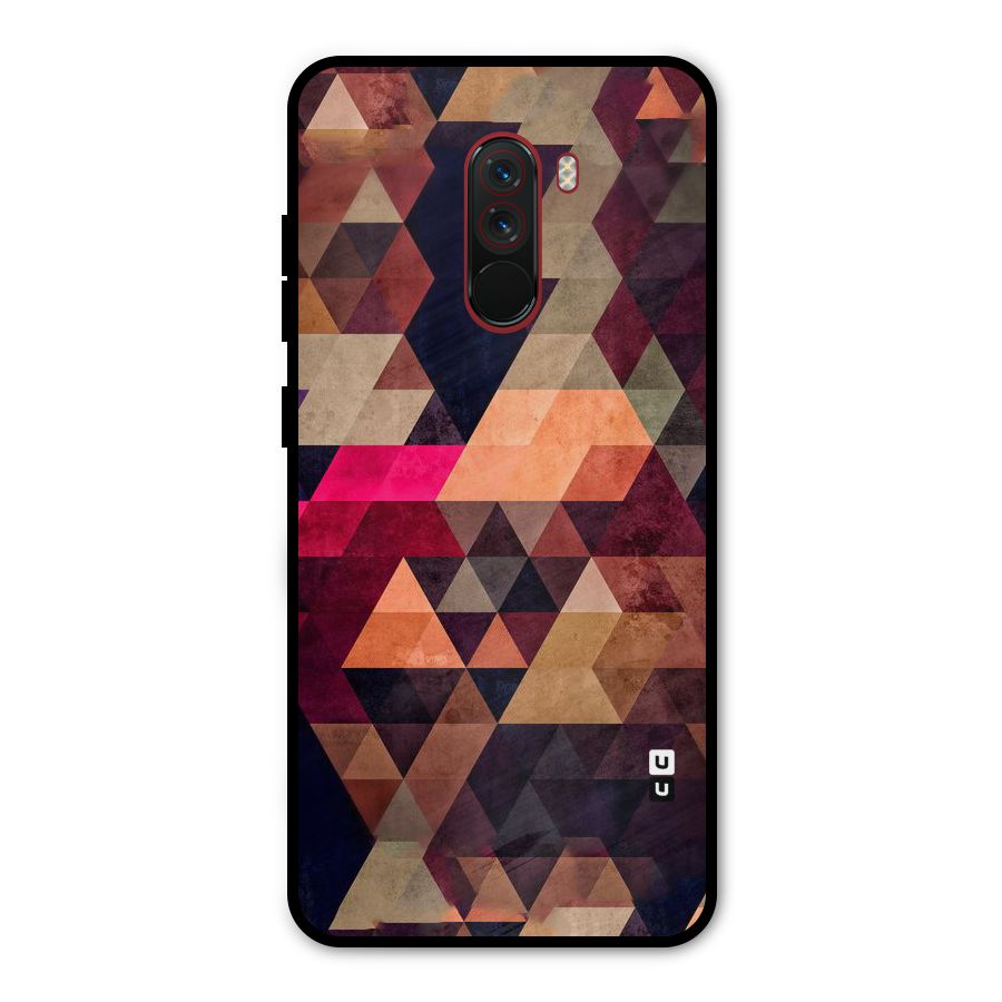 Abstract Beauty Triangles Metal Back Case for Poco F1