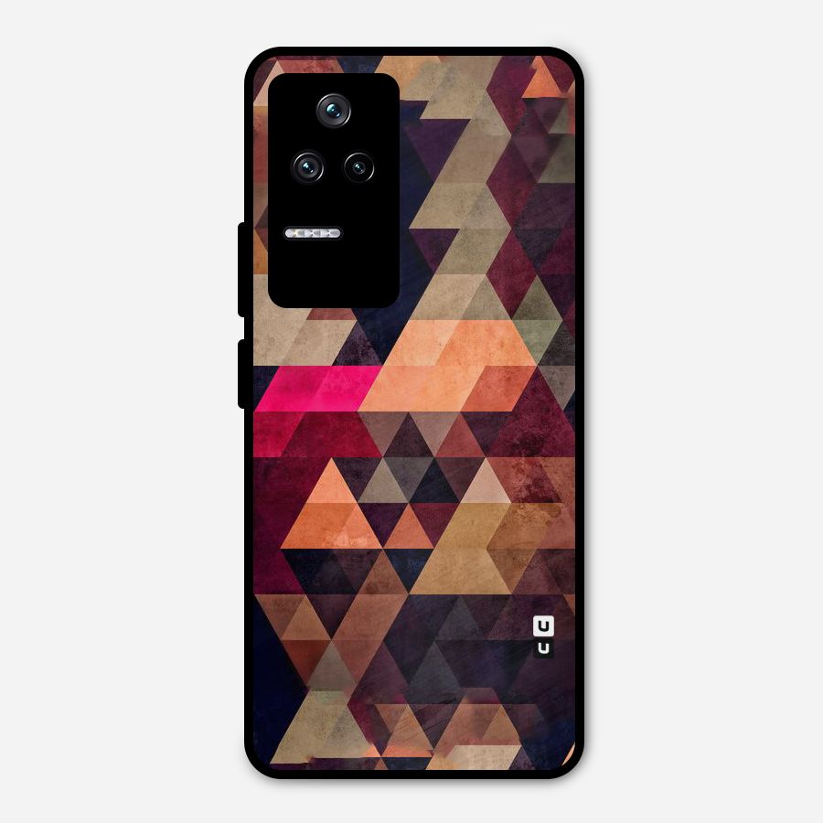Abstract Beauty Triangles Metal Back Case for Poco F4 5G