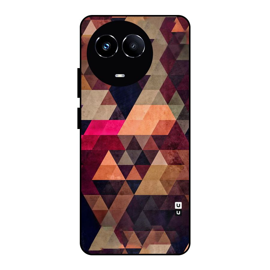 Abstract Beauty Triangles Metal Back Case for Realme 11X