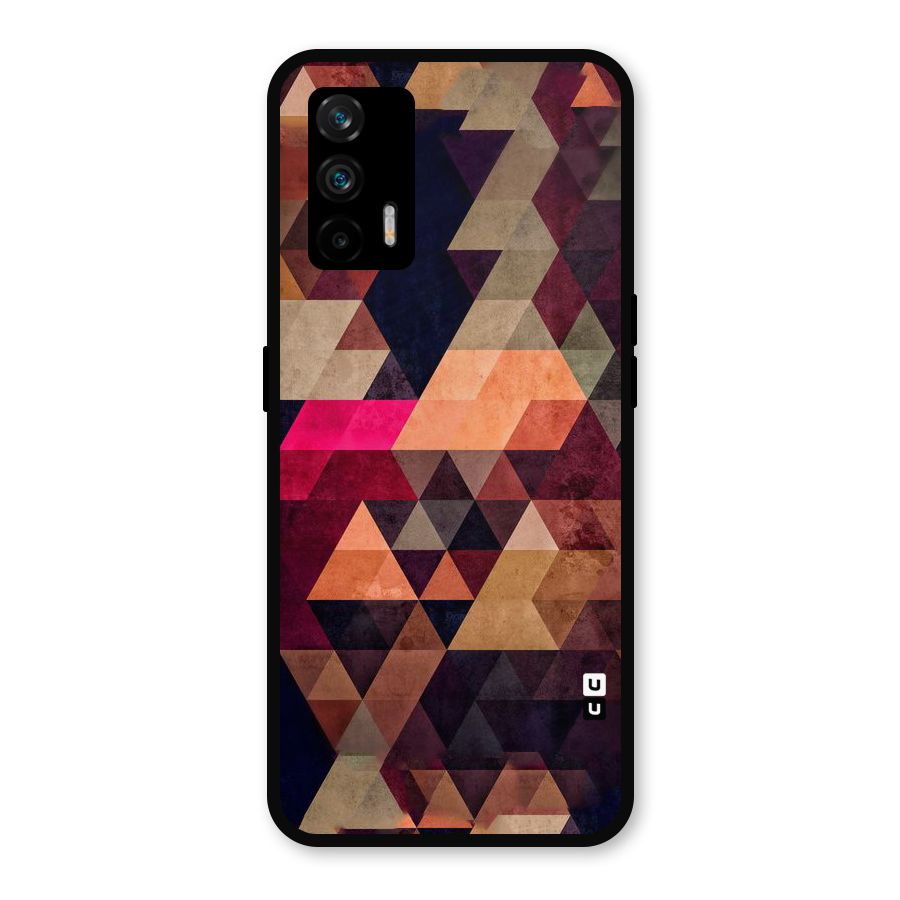 Abstract Beauty Triangles Metal Back Case for Realme GT 5G