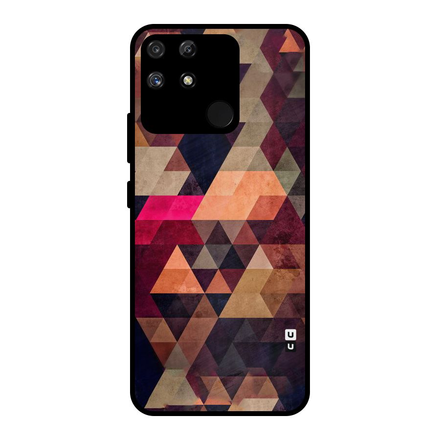 Abstract Beauty Triangles Metal Back Case for Realme Narzo 50A