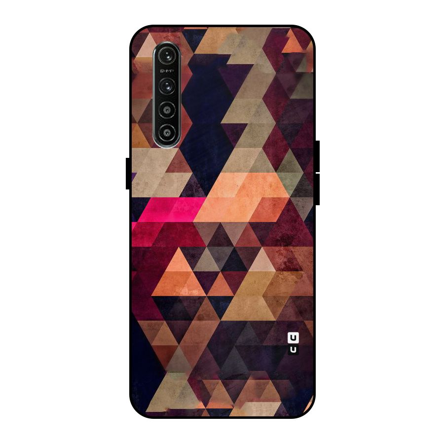 Abstract Beauty Triangles Metal Back Case for Realme XT