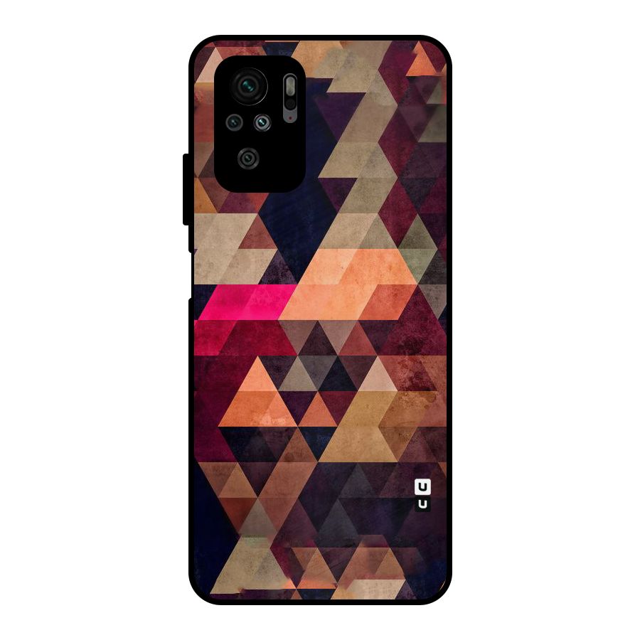 Abstract Beauty Triangles Metal Back Case for Redmi Note 10S