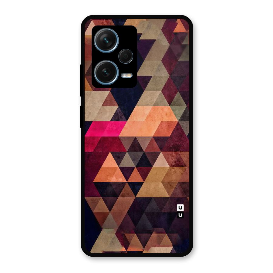 Abstract Beauty Triangles Metal Back Case for Redmi Note 12 Pro Plus 5G