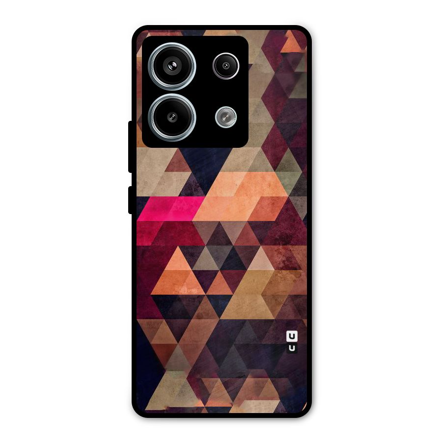 Abstract Beauty Triangles Metal Back Case for Redmi Note 13 Pro 5G