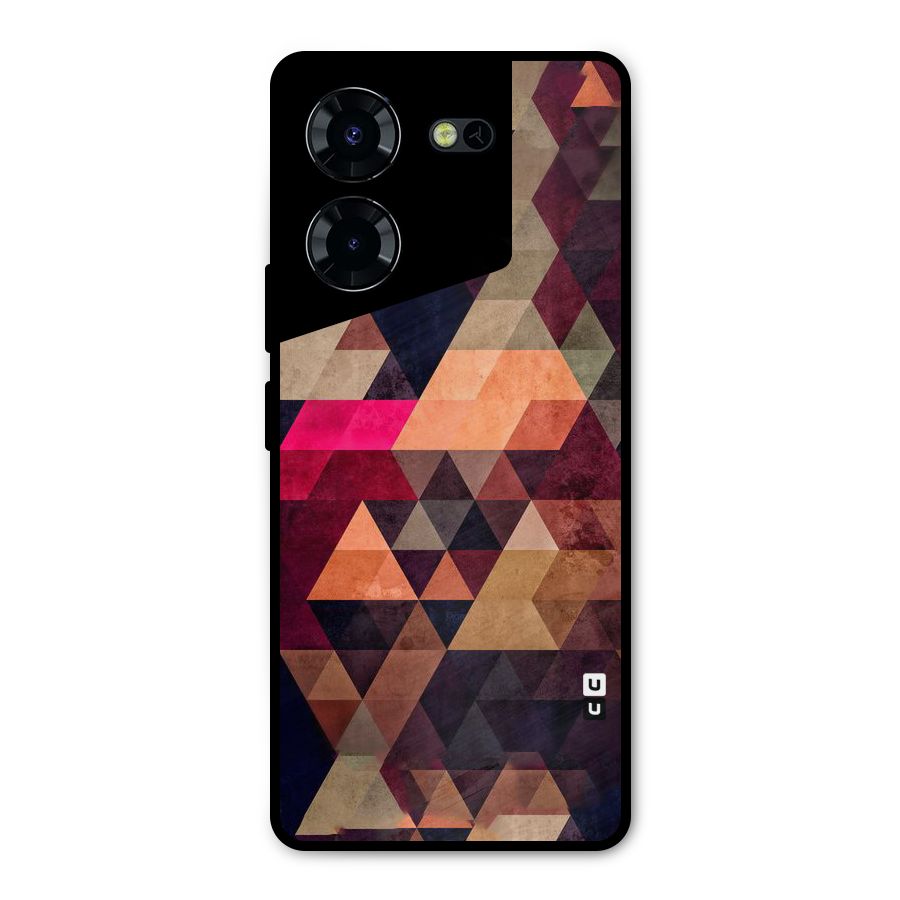 Abstract Beauty Triangles Metal Back Case for Tecno Pova 5 Pro 5G