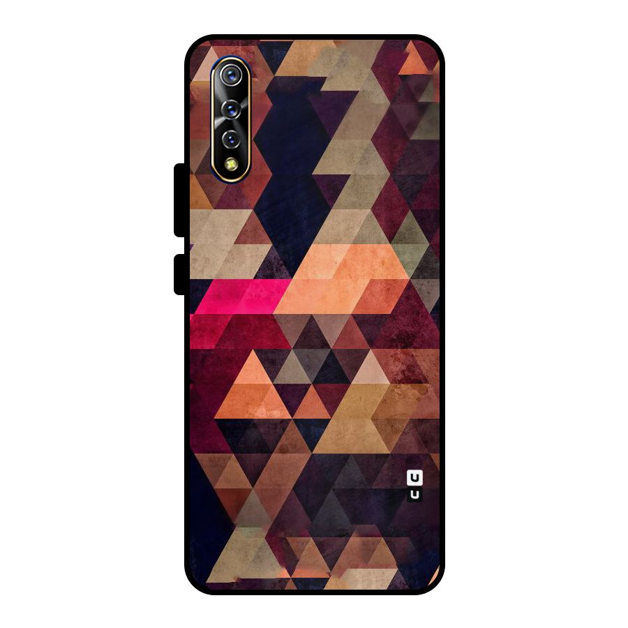 Abstract Beauty Triangles Metal Back Case for Vivo S1
